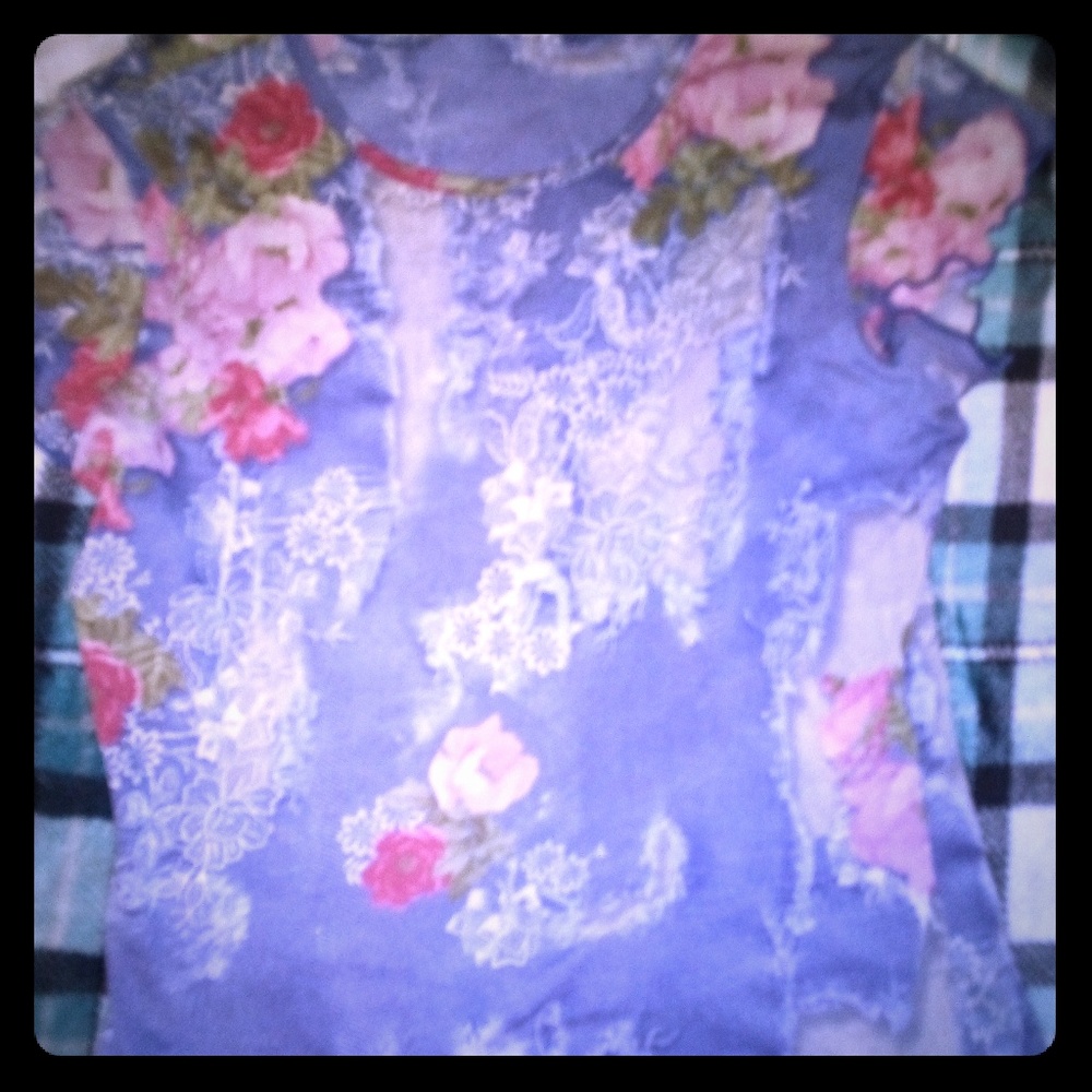 Thin floral shirt